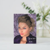 Carte Postale Dame en violet (Debout devant)