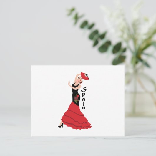 Carte Postale Dame espagnole (Debout devant)