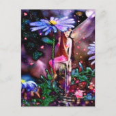 Carte Postale Dame et Cadeau (Devant)