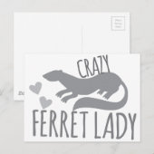 Carte Postale dame folle (Devant / Derrière)