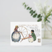 Carte Postale Dame Fortune et sa roue tournante (Debout devant)