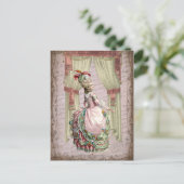 Carte Postale Dame géorgienne - Rose (Debout devant)