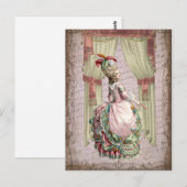 Carte Postale Dame géorgienne - Rose (Devant / Derrière)