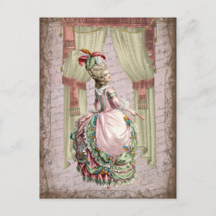 Carte Postale Dame géorgienne - Rose