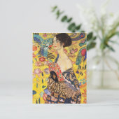 Carte Postale Dame Gustav Klimt Avec Ventilateur (Debout devant)