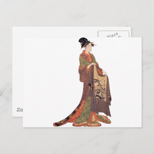 Carte Postale Dame Japonaise (Devant / Derrière)