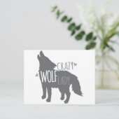 Carte Postale dame loup folle (Debout devant)