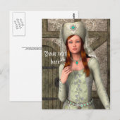 Carte Postale Dame médiévale (Devant / Derrière)