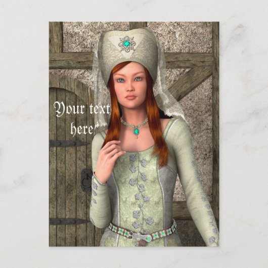 Carte Postale Dame médiévale (Devant)