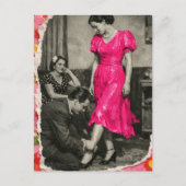 Carte Postale Dame modèle de robe Collage de médias mixtes améli (Devant)