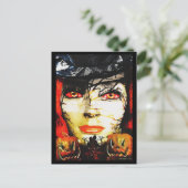Carte Postale Dame noire d'Halloween (Debout devant)