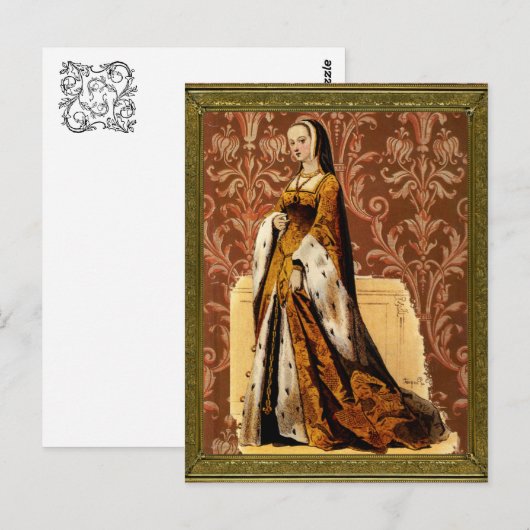 Carte Postale Dame Renaissance (Devant / Derrière)