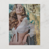 Carte Postale Dame rétro chic avec perles Collage en techniques  (Devant)