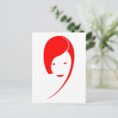 Carte Postale dame rouge (Debout devant)