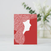 Carte Postale Dame rouge (Debout devant)