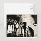 Carte Postale Dame sur une chaise (Devant / Derrière)