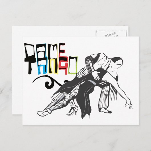 Carte Postale Dame Tango (Devant / Derrière)