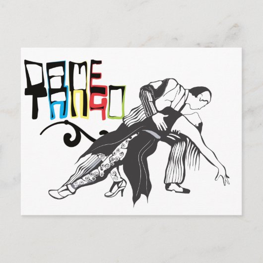 Carte Postale Dame Tango (Devant)