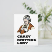 Carte Postale Dame Tricot folle (Debout devant)