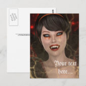 Carte Postale Dame Vamp (Devant / Derrière)