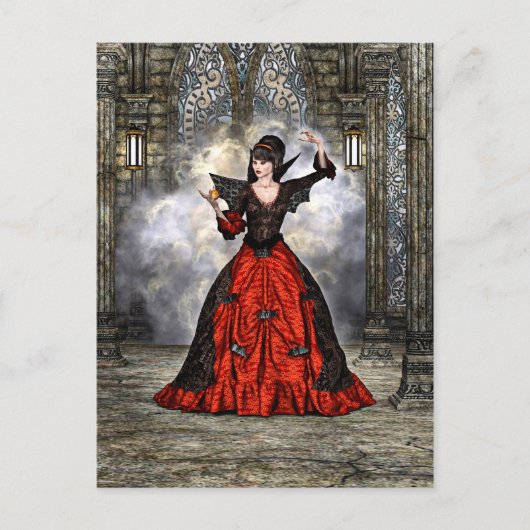 Carte Postale Dame Vampire (Devant)