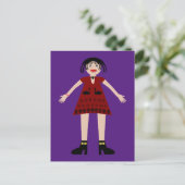 Carte Postale Dame vampire gothique d'Halloween (Debout devant)
