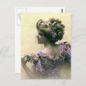 Carte Postale Dame victorienne (Devant / Derrière)