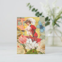 Dame victorienne femme amusement calèche