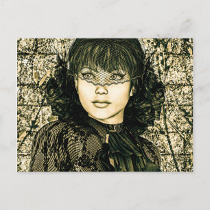 Carte Postale Dame Vintage