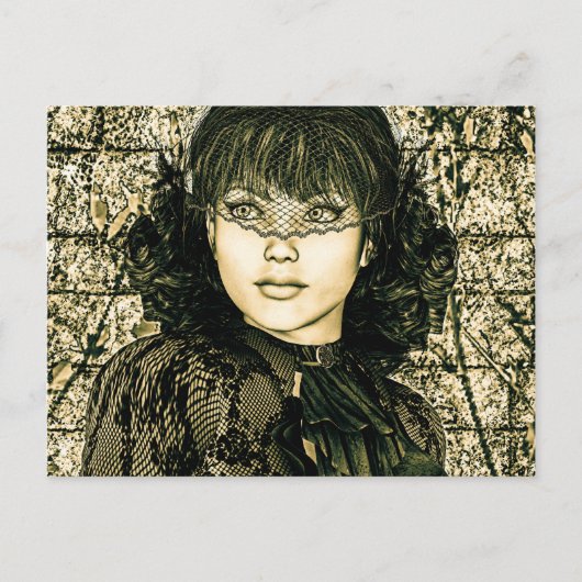 Carte Postale Dame Vintage (Devant)