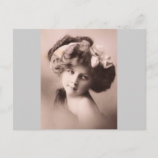 Carte Postale Dame vintage Circa 1900 (Devant)