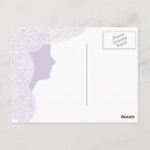 Carte Postale Dame violette (Dos)