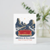 Carte postale d'Amérique en couleurs (Debout devant)