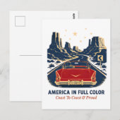 Carte postale d'Amérique en couleurs (Devant / Derrière)