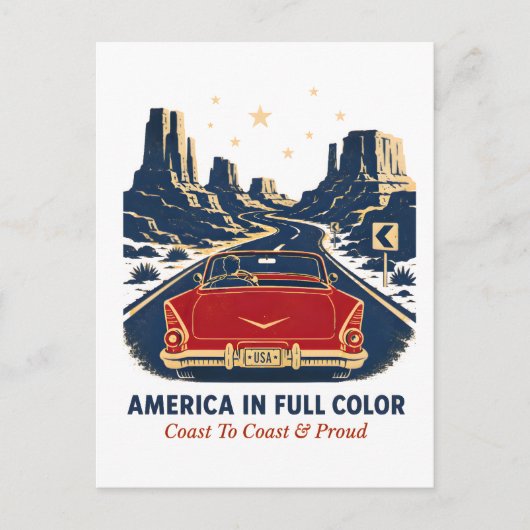 Carte postale d'Amérique en couleurs (Devant)