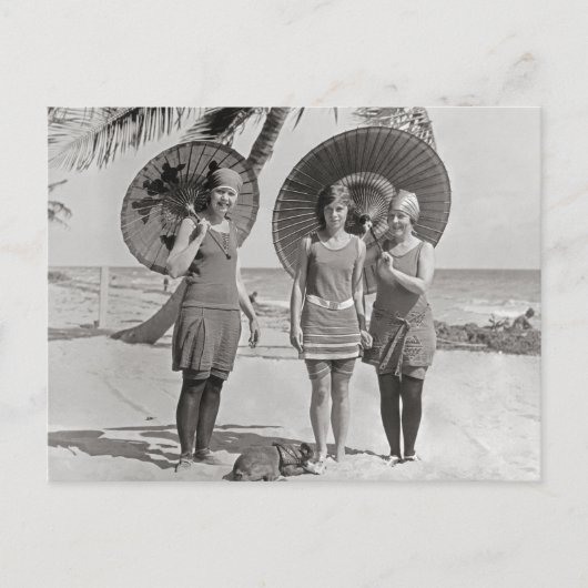 Carte Postale Dames à la plage, 1920 (Devant)