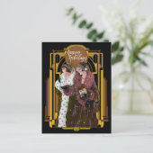 Carte Postale Dames Art Déco Rétro Noël (Debout devant)