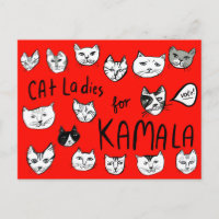 DAMES AUX CHATS pour KAMALA Mignon VOTE ÉLECTION