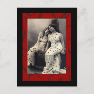 Carte Postale Dames aux cheveux longs image victorienne