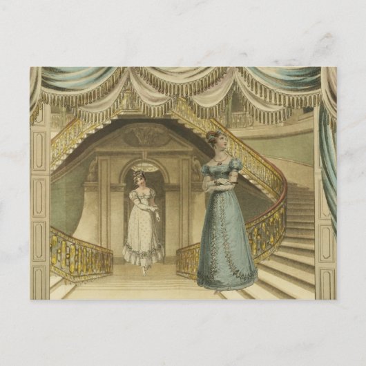 Carte Postale Dames de la Régence dans l'escalier (Devant)