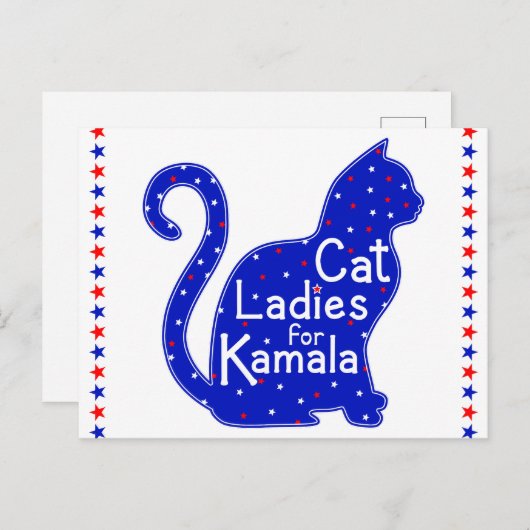 Carte Postale Dames en chat pour l'élection présidentielle de Ka (Devant / Derrière)
