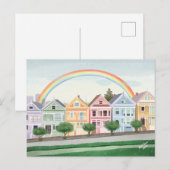 Carte Postale Dames peintes de San Francisco Pastel (Devant / Derrière)