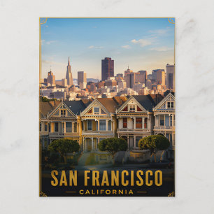 Carte Postale Dames Peintes San Francisco Californie Ville
