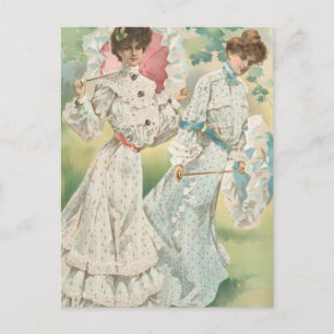 Carte Postale Dames victoriennes du printemps