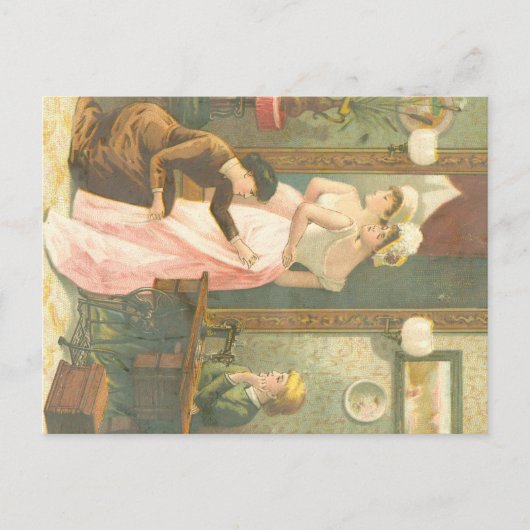 Carte Postale Dames victoriennes en robe (Devant)