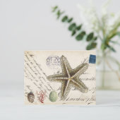 Carte postale d'amidon et de coquillages de conque (Debout devant)