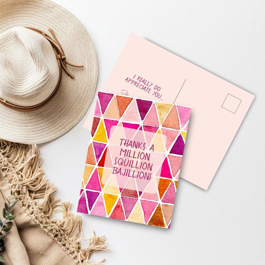 Carte postale d'amitié Merci un Million de Milliar