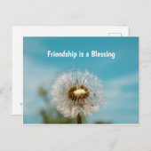 Carte postale d'amitié pour penser à vous (Devant / Derrière)