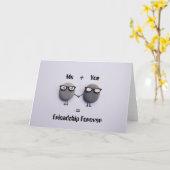 Carte postale d'amitié sympa pour ami (Fleur jaune)