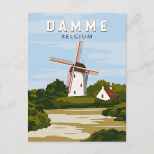 Carte Postale Damme Belgique Art Rétro Voyage Vintage